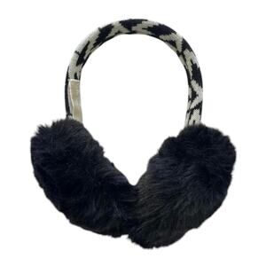 MICHAEL Michael Kors Faux Fur Leopard Earmuffs Black